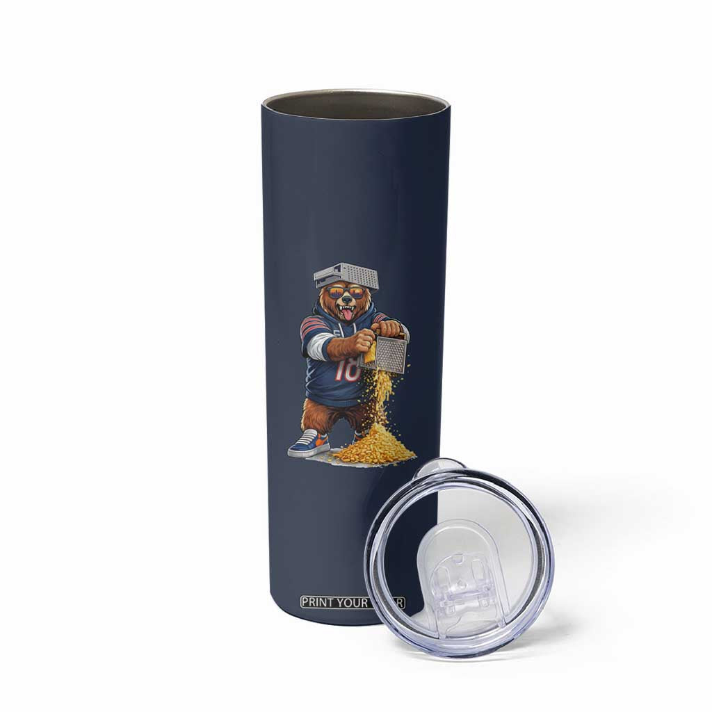Savage Bear Grating Cheese Graphic Skinny Tumbler Funny Rivalry Football Fans TS02 Print Your Wear