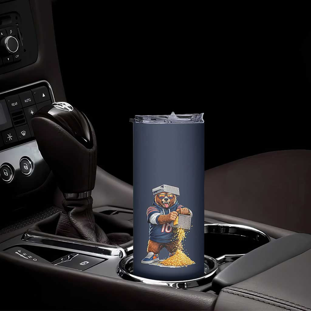 Savage Bear Grating Cheese Graphic Skinny Tumbler Funny Rivalry Football Fans TS02 Print Your Wear