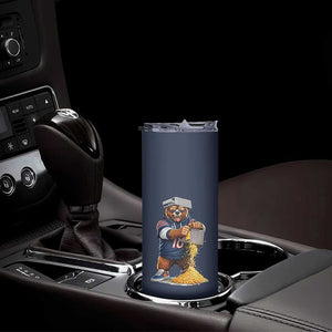 Savage Bear Grating Cheese Graphic Skinny Tumbler Funny Rivalry Football Fans TS02 Print Your Wear