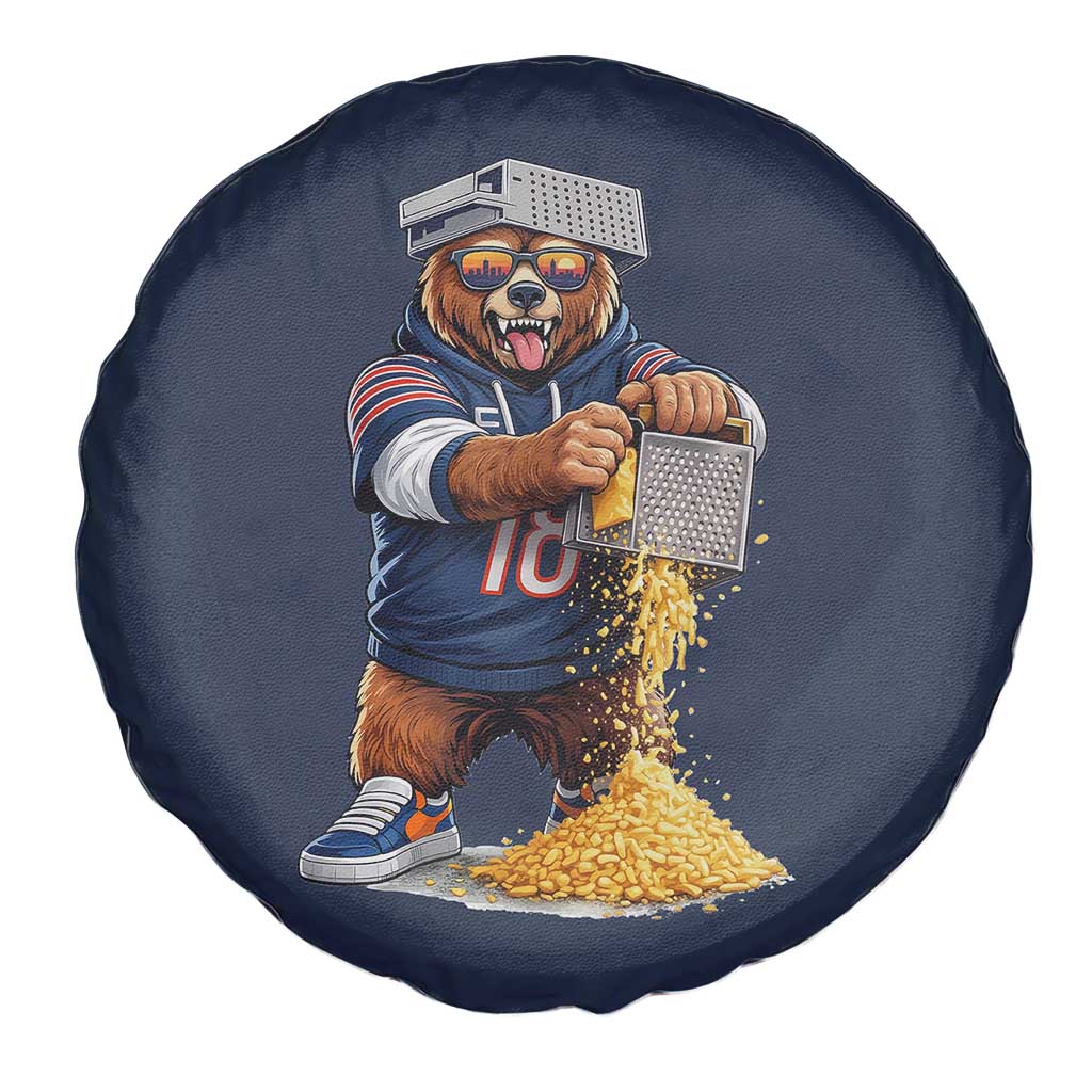 Savage Bear Grating Cheese Graphic Spare Tire Cover Funny Rivalry Football Fans TS02 Print Your Wear