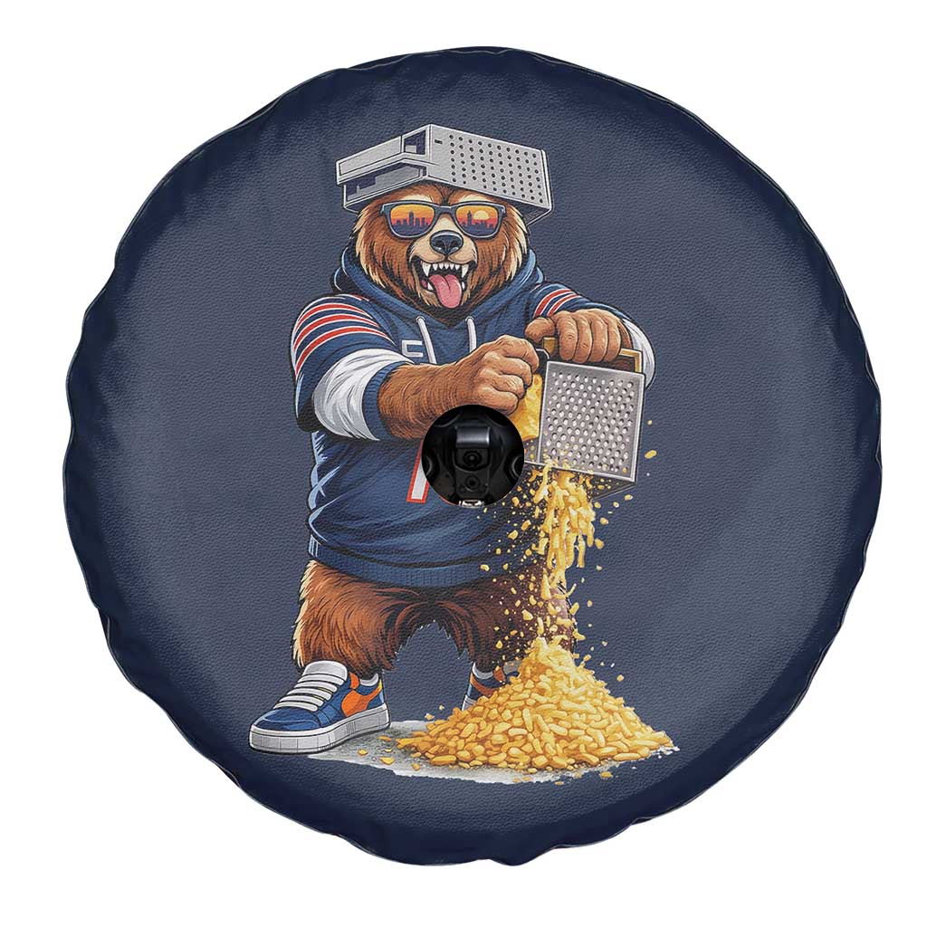 Savage Bear Grating Cheese Graphic Spare Tire Cover Funny Rivalry Football Fans TS02 Print Your Wear