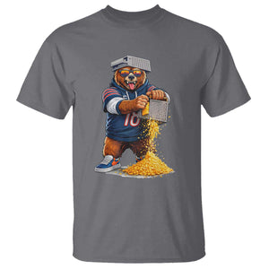 Savage Bear Grating Cheese Graphic T Shirt Funny Rivalry Football Fans TS02 Charcoal Print Your Wear
