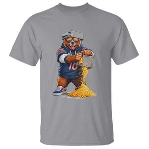 Savage Bear Grating Cheese Graphic T Shirt Funny Rivalry Football Fans TS02 Sport Gray Print Your Wear