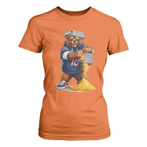 Savage Bear Grating Cheese Graphic T Shirt For Women Funny Rivalry Football Fans TS02 Orange Print Your Wear