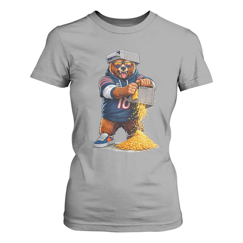 Savage Bear Grating Cheese Graphic T Shirt For Women Funny Rivalry Football Fans TS02 Sport Gray Print Your Wear