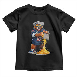 Savage Bear Grating Cheese Graphic Toddler T Shirt Funny Rivalry Football Fans TS02 Black Print Your Wear