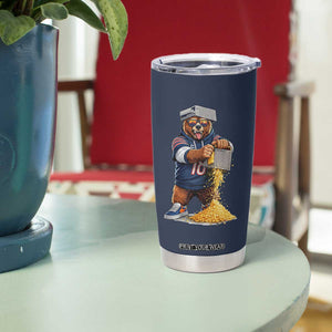 Savage Bear Grating Cheese Graphic Tumbler Cup Funny Rivalry Football Fans TS02 Print Your Wear