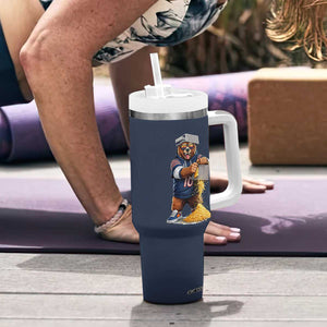 Savage Bear Grating Cheese Graphic Tumbler With Handle Funny Rivalry Football Fans TS02 Print Your Wear