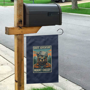 Grate Adventure at Mount Cheesy Vintage Hiking Bear Garden Flag Cheese Grate Pun Parody for Foorball Fans TS02 Print Your Wear