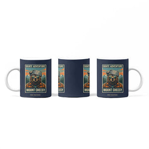 Grate Adventure at Mount Cheesy Vintage Hiking Bear Coffee Mug Cheese Grate Pun Parody for Foorball Fans TS02 Print Your Wear