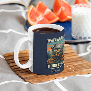 Grate Adventure at Mount Cheesy Vintage Hiking Bear Coffee Mug Cheese Grate Pun Parody for Foorball Fans TS02 Print Your Wear