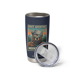 Grate Adventure at Mount Cheesy Vintage Hiking Bear Tumbler Cup Cheese Grate Pun Parody for Foorball Fans TS02 Print Your Wear