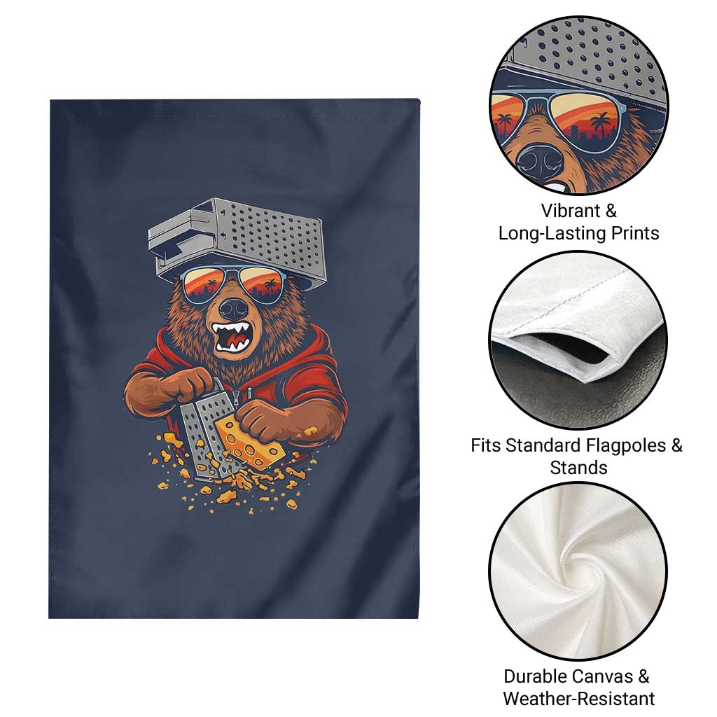 Angry Bear Grating Cheese Garden Flag Grater Rage Crushing for Fierce Football Fans TS02 Print Your Wear