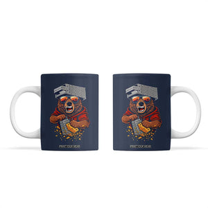 Angry Bear Grating Cheese Coffee Mug Grater Rage Crushing for Fierce Football Fans TS02 Navy Print Your Wear