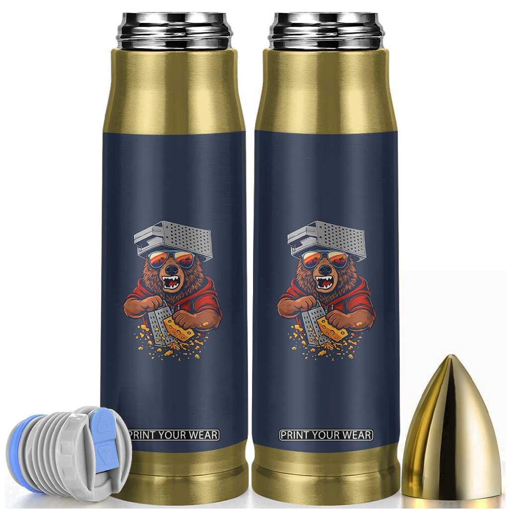 Angry Bear Grating Cheese Bullet Tumbler Grater Rage Crushing for Fierce Football Fans TS02 Navy Print Your Wear
