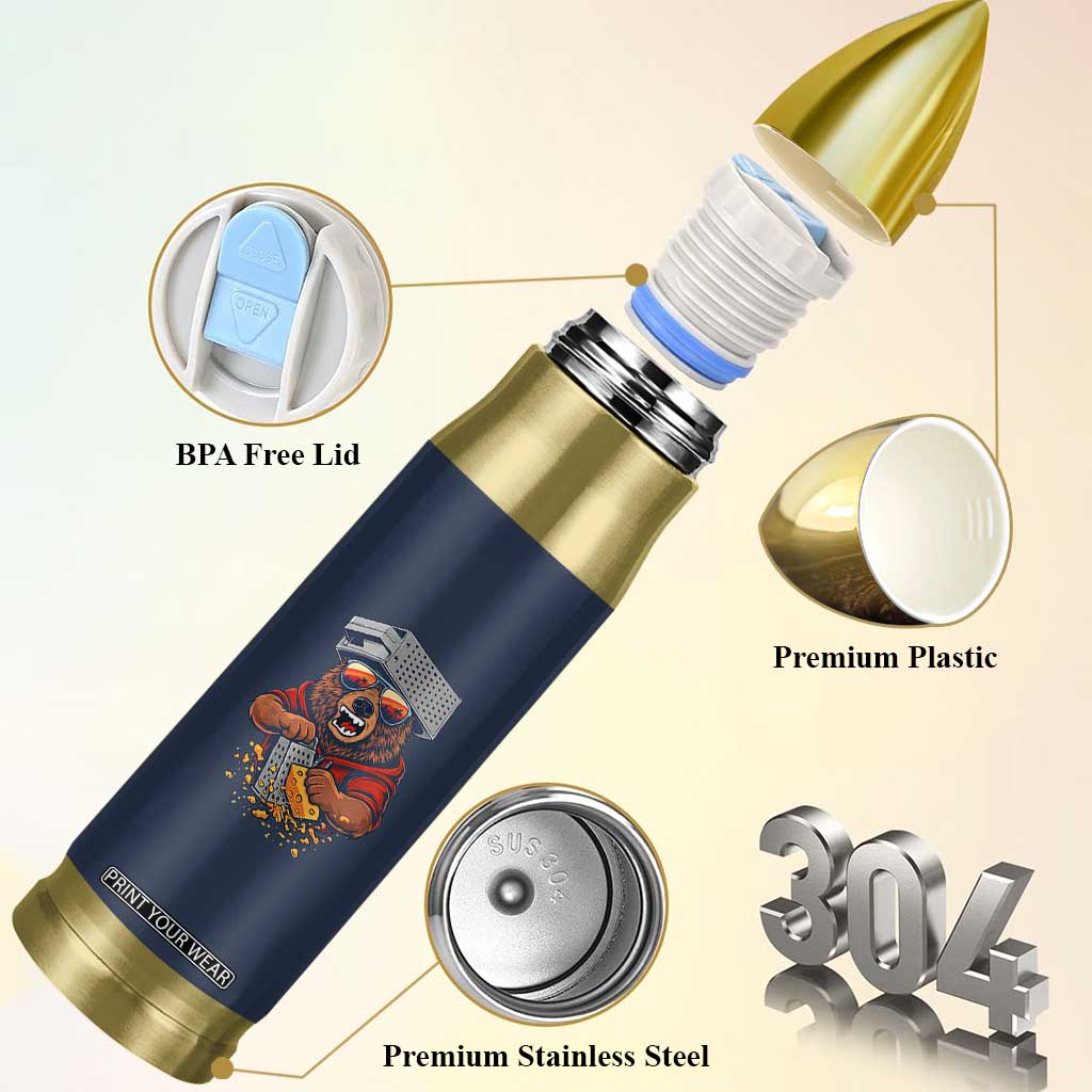 Angry Bear Grating Cheese Bullet Tumbler Grater Rage Crushing for Fierce Football Fans TS02 Print Your Wear