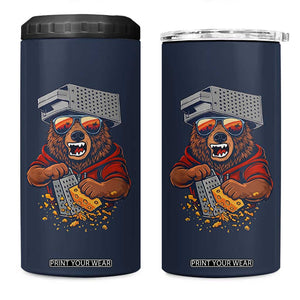 Angry Bear Grating Cheese 4 in 1 Can Cooler Tumbler Grater Rage Crushing for Fierce Football Fans TS02 One Size: 16 oz Navy Print Your Wear