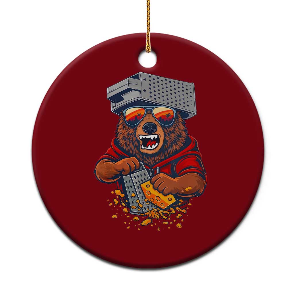 Angry Bear Grating Cheese Ceramic Ornament Grater Rage Crushing for Fierce Football Fans TS02 1pc Red Print Your Wear