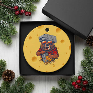 Angry Bear Grating Cheese Ceramic Ornament Grater Rage Crushing for Fierce Football Fans TS02 1pc Yellow Cheese Print Your Wear