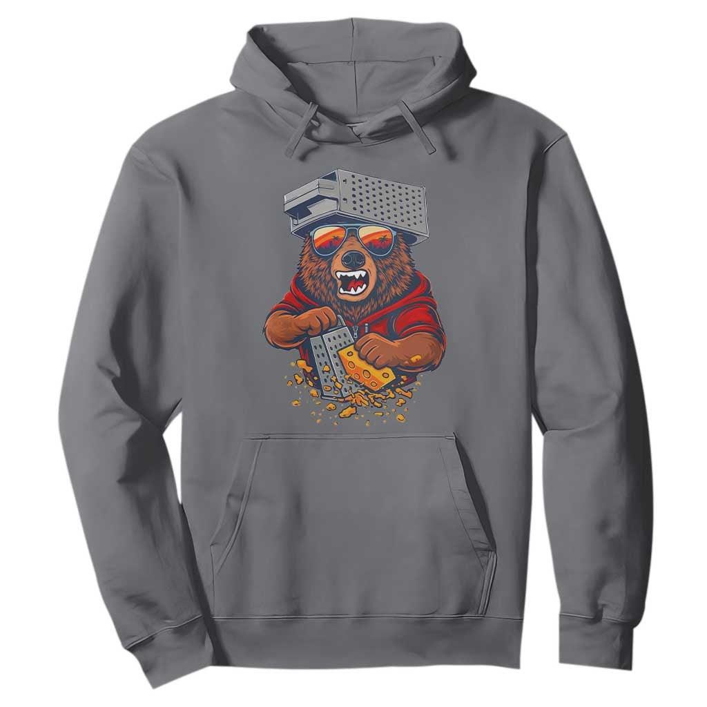 Angry Bear Grating Cheese Hoodie Grater Rage Crushing for Fierce Football Fans TS02 Charcoal Print Your Wear