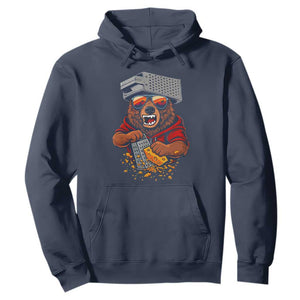 Angry Bear Grating Cheese Hoodie Grater Rage Crushing for Fierce Football Fans TS02 Navy Print Your Wear