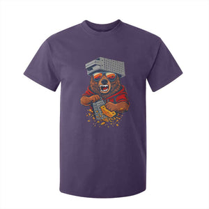 Angry Bear Grating Cheese T Shirt For Kid Grater Rage Crushing for Fierce Football Fans TS02 Purple Print Your Wear