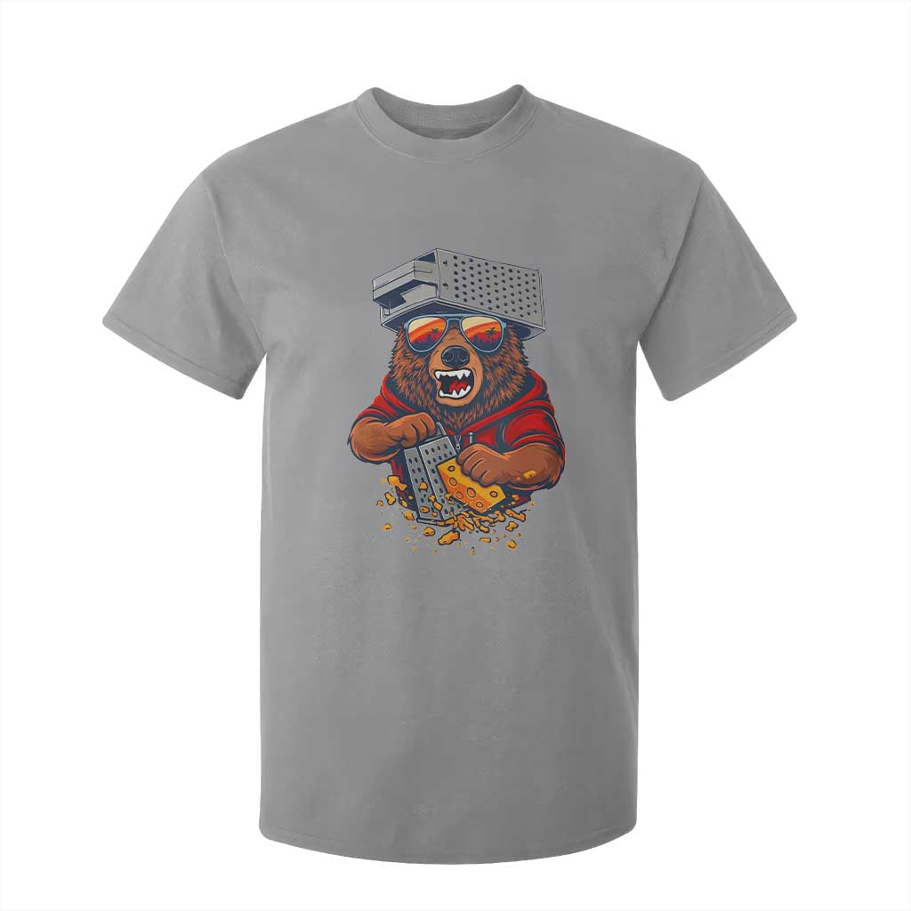 Angry Bear Grating Cheese T Shirt For Kid Grater Rage Crushing for Fierce Football Fans TS02 Sport Gray Print Your Wear