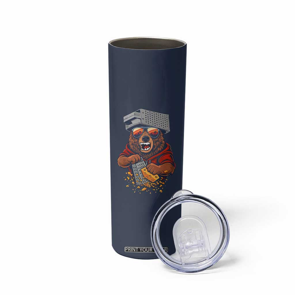 Angry Bear Grating Cheese Skinny Tumbler Grater Rage Crushing for Fierce Football Fans TS02 Print Your Wear