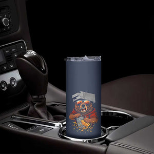 Angry Bear Grating Cheese Skinny Tumbler Grater Rage Crushing for Fierce Football Fans TS02 Print Your Wear