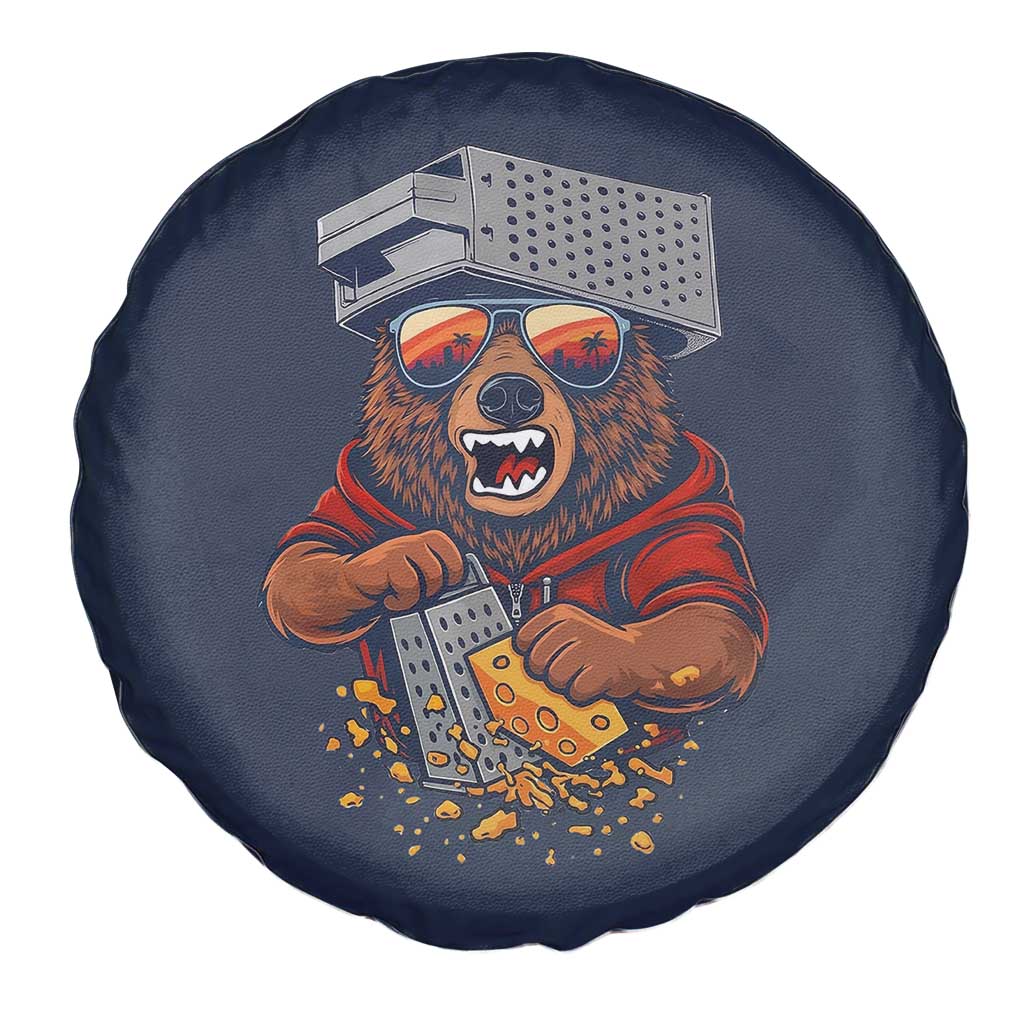 Angry Bear Grating Cheese Spare Tire Cover Grater Rage Crushing for Fierce Football Fans TS02 Print Your Wear