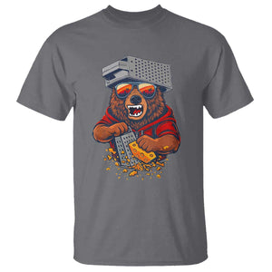 Angry Bear Grating Cheese T Shirt Grater Rage Crushing for Fierce Football Fans TS02 Charcoal Print Your Wear