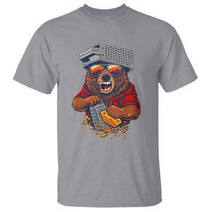 Angry Bear Grating Cheese T Shirt Grater Rage Crushing for Fierce Football Fans TS02 Sport Gray Print Your Wear