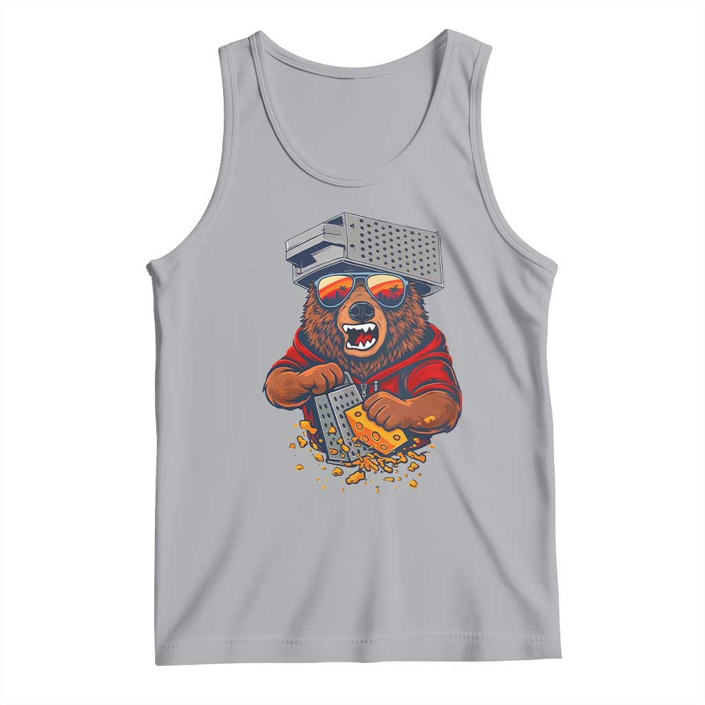 Angry Bear Grating Cheese Tank Top Grater Rage Crushing for Fierce Football Fans TS02 Athletic Heather Print Your Wear