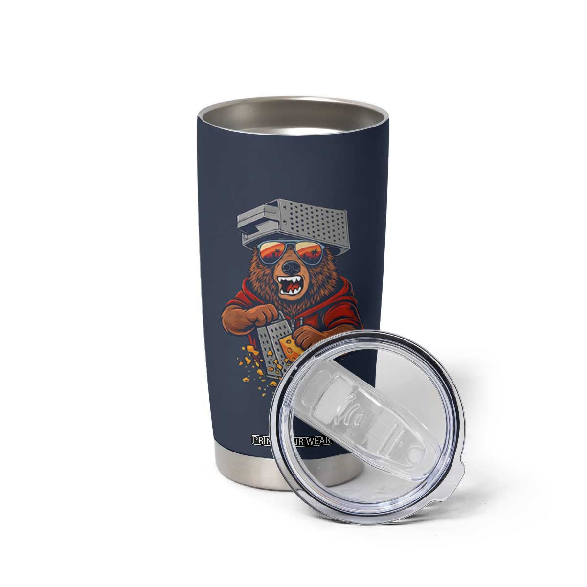 Angry Bear Grating Cheese Tumbler Cup Grater Rage Crushing for Fierce Football Fans TS02 Print Your Wear