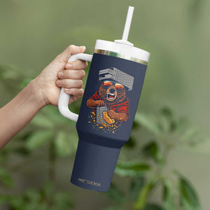 Angry Bear Grating Cheese Tumbler With Handle Grater Rage Crushing for Fierce Football Fans TS02 Print Your Wear