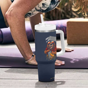 Angry Bear Grating Cheese Tumbler With Handle Grater Rage Crushing for Fierce Football Fans TS02 Print Your Wear