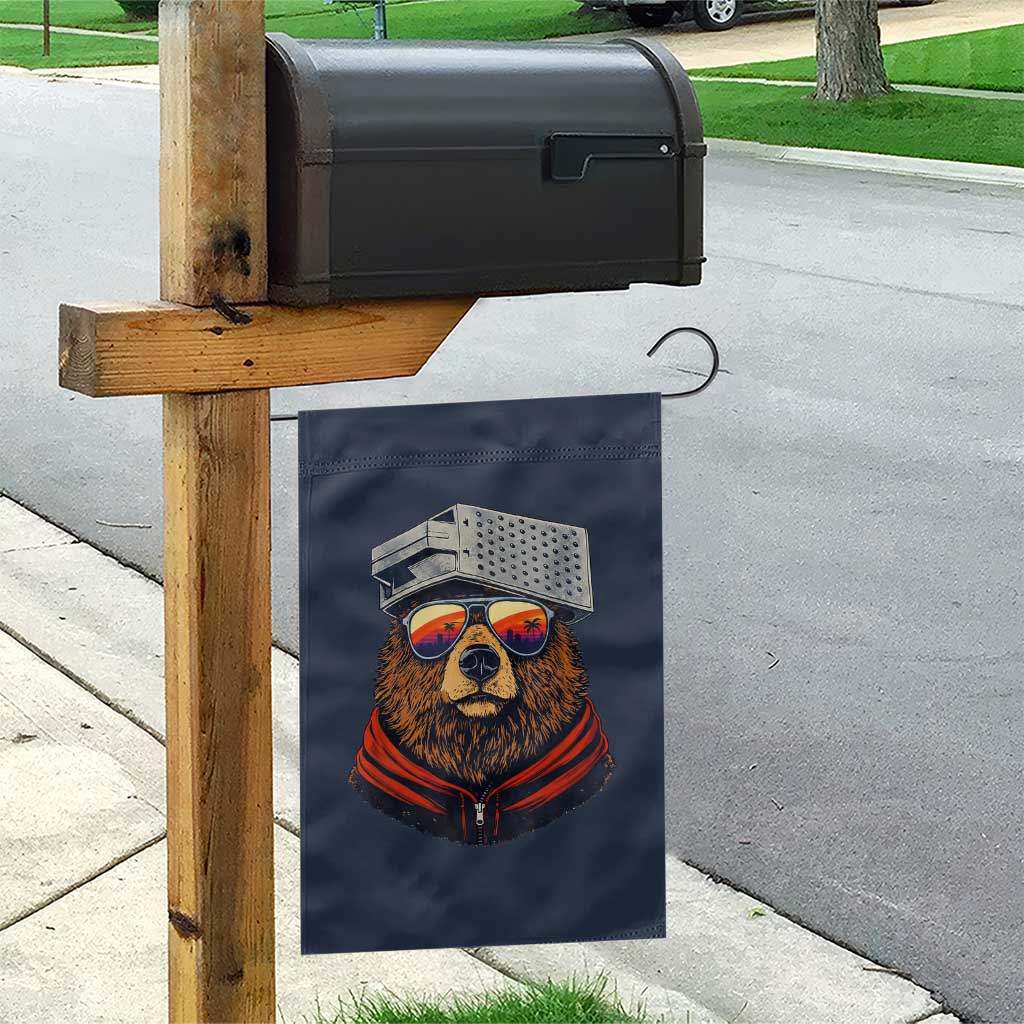 Cheese Grater Bear in Beast Mode Garden Flag Funny Rivalry Art for Hardcore Football Fans TS02 Print Your Wear