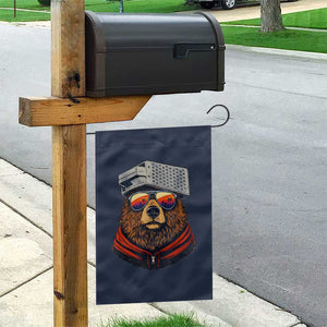 Cheese Grater Bear in Beast Mode Garden Flag Funny Rivalry Art for Hardcore Football Fans TS02 Print Your Wear