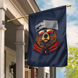 Cheese Grater Bear in Beast Mode Garden Flag Funny Rivalry Art for Hardcore Football Fans TS02 Print Your Wear