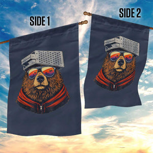 Cheese Grater Bear in Beast Mode Garden Flag Funny Rivalry Art for Hardcore Football Fans TS02 Print Your Wear