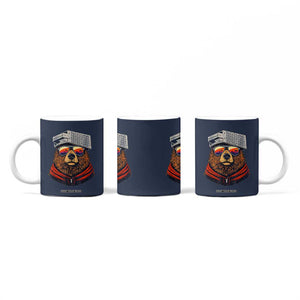 Cheese Grater Bear in Beast Mode Coffee Mug Funny Rivalry Art for Hardcore Football Fans TS02 Print Your Wear