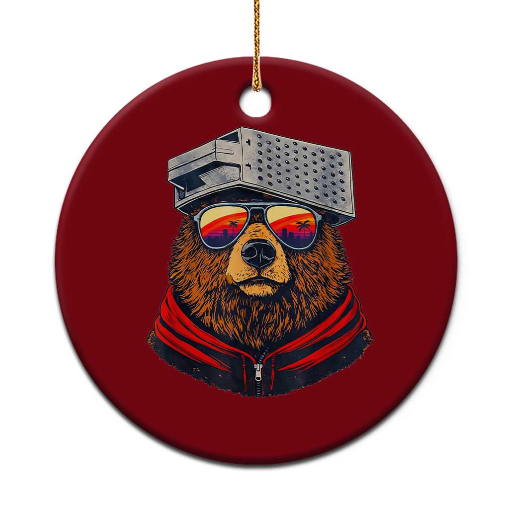 Cheese Grater Bear in Beast Mode Ceramic Ornament Funny Rivalry Art for Hardcore Football Fans TS02 1pc Red Print Your Wear