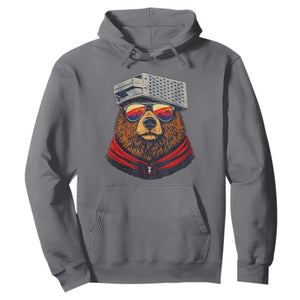 Cheese Grater Bear in Beast Mode Hoodie Funny Rivalry Art for Hardcore Football Fans TS02 Charcoal Print Your Wear