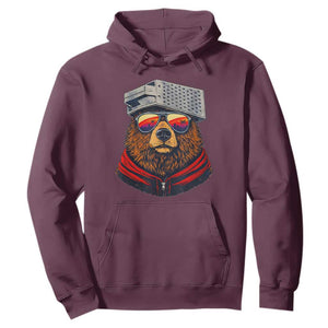 Cheese Grater Bear in Beast Mode Hoodie Funny Rivalry Art for Hardcore Football Fans TS02 Maroon Print Your Wear