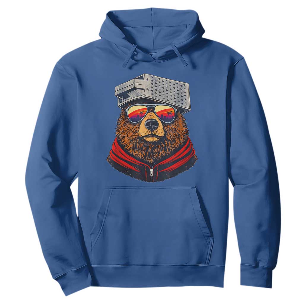 Cheese Grater Bear in Beast Mode Hoodie Funny Rivalry Art for Hardcore Football Fans TS02 Royal Blue Print Your Wear