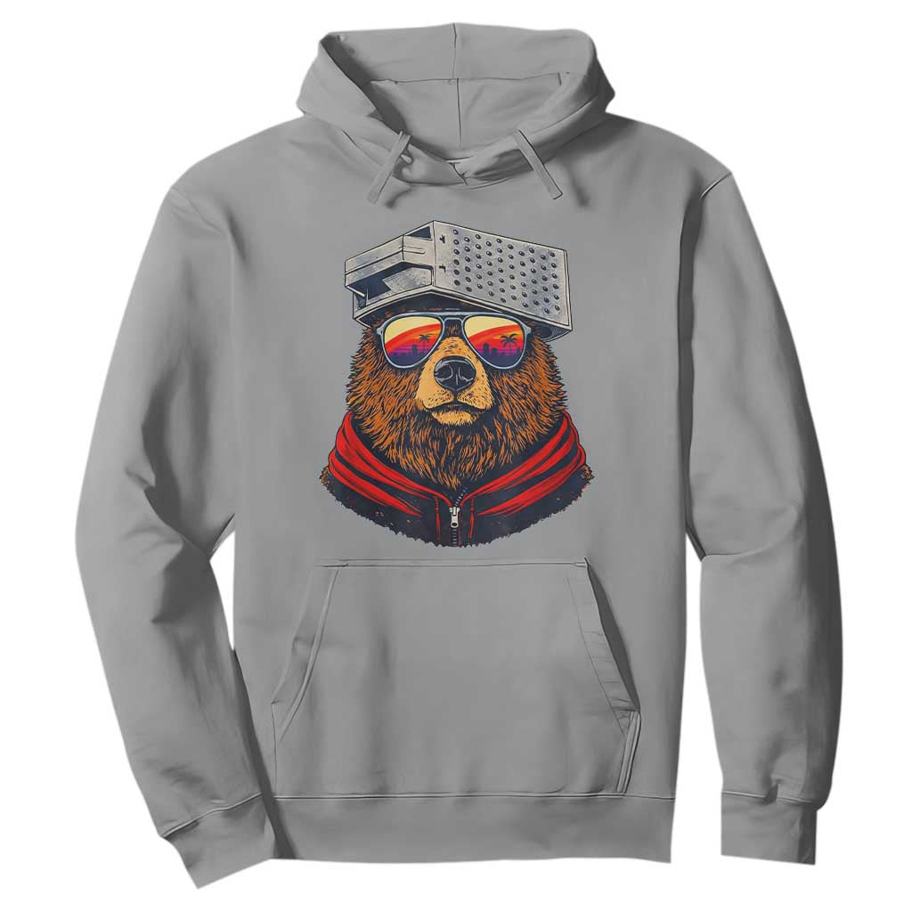 Cheese Grater Bear in Beast Mode Hoodie Funny Rivalry Art for Hardcore Football Fans TS02 Sport Gray Print Your Wear
