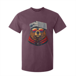 Cheese Grater Bear in Beast Mode T Shirt For Kid Funny Rivalry Art for Hardcore Football Fans TS02 Maroon Print Your Wear
