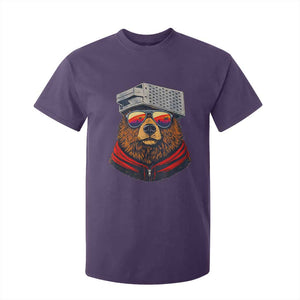 Cheese Grater Bear in Beast Mode T Shirt For Kid Funny Rivalry Art for Hardcore Football Fans TS02 Purple Print Your Wear
