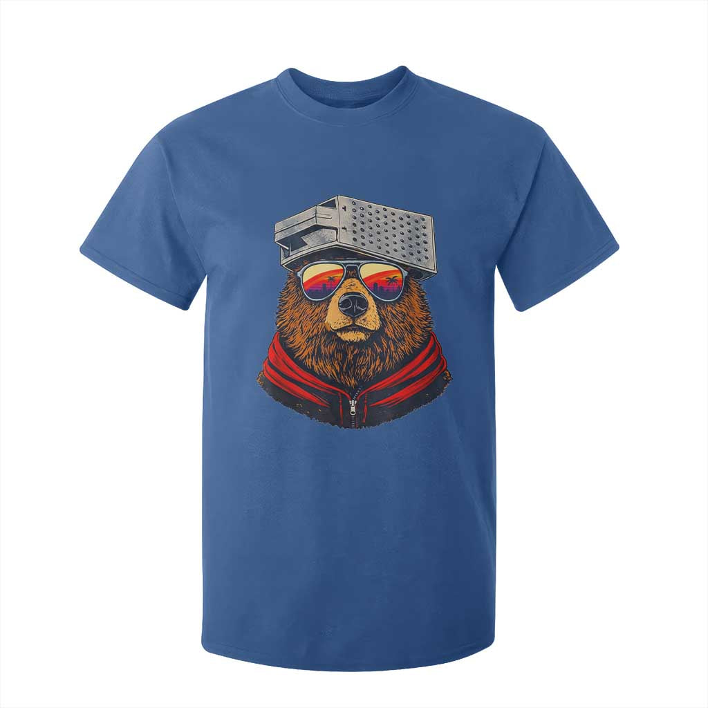 Cheese Grater Bear in Beast Mode T Shirt For Kid Funny Rivalry Art for Hardcore Football Fans TS02 Royal Blue Print Your Wear