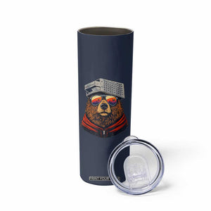 Cheese Grater Bear in Beast Mode Skinny Tumbler Funny Rivalry Art for Hardcore Football Fans TS02 Print Your Wear